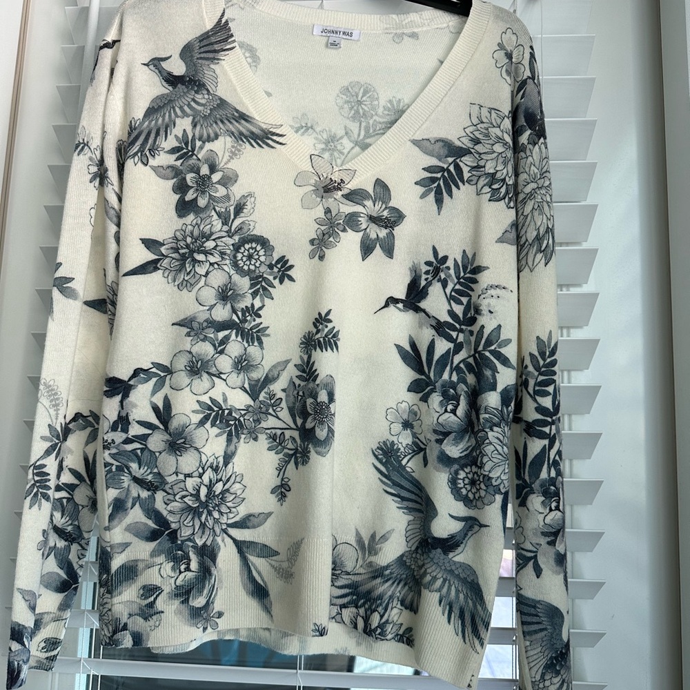 Johnny Was Cream Knit Sweater